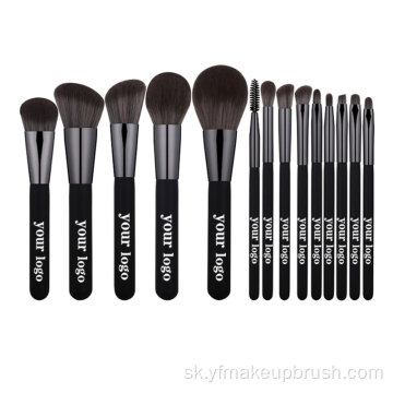 Vlastné Logo 14 ks Makeup Brush Set Black